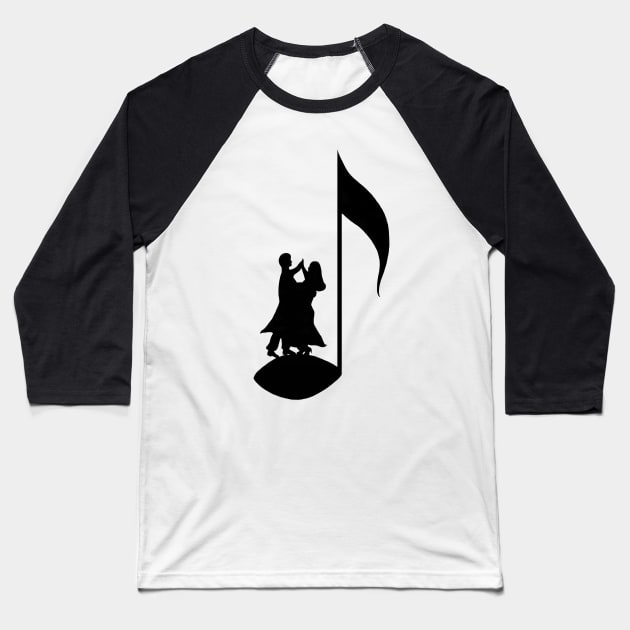 Dancing on the musical note Baseball T-Shirt by DarkoRikalo86